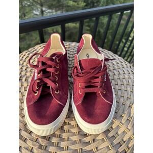 Superga Velvet Sneakers Shoes EU 41 US Women’s 9.5 Men’s 8 Maroon Dark Red